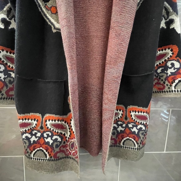 Maxsport Paisley Duster Cardigan Hoodie Size L. NWT - Picture 7 of 16